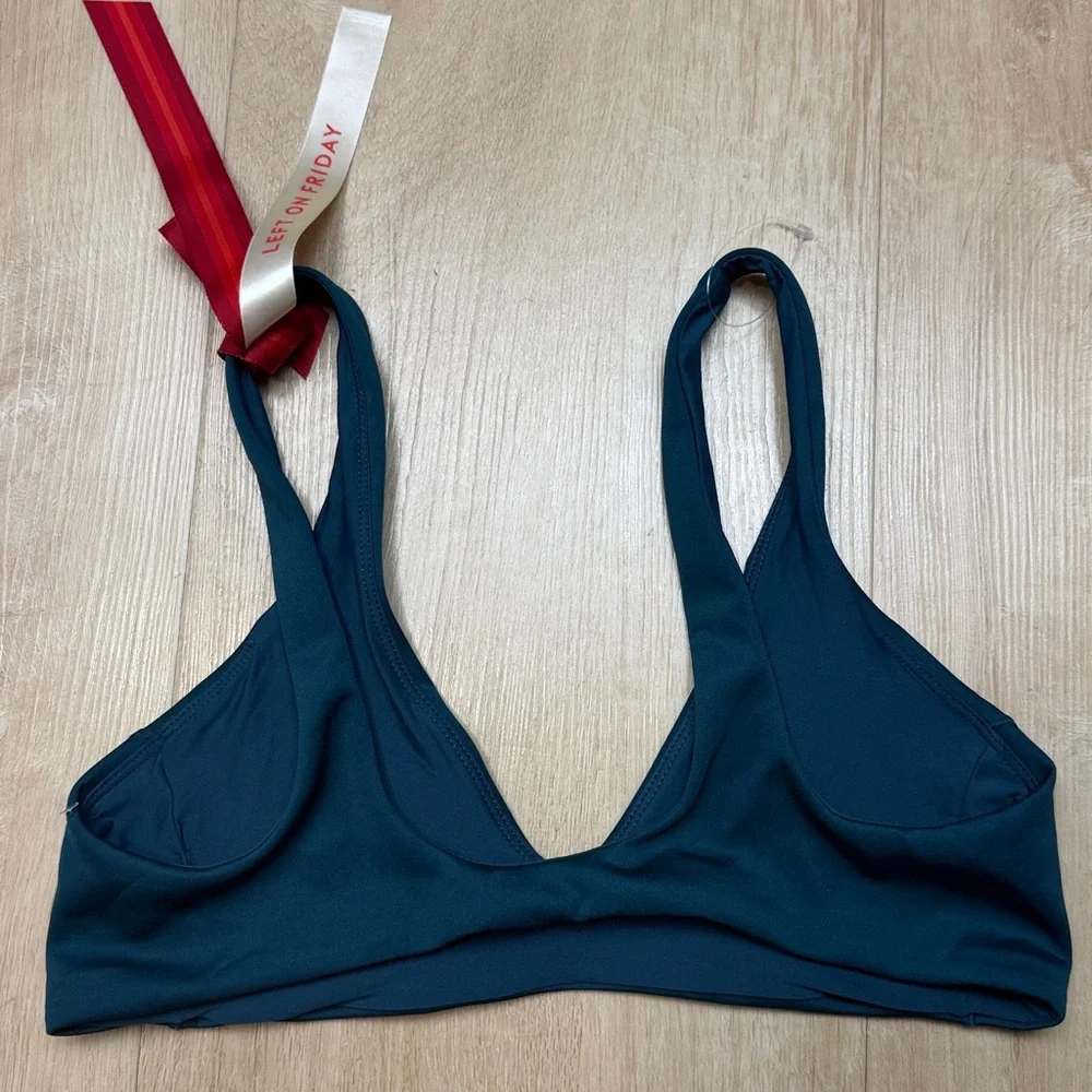 Left on Friday Plunge Bikini Top deep end